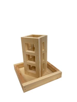 Harvest Lane Farm 2-in-1 Wood Rabbit Feeder