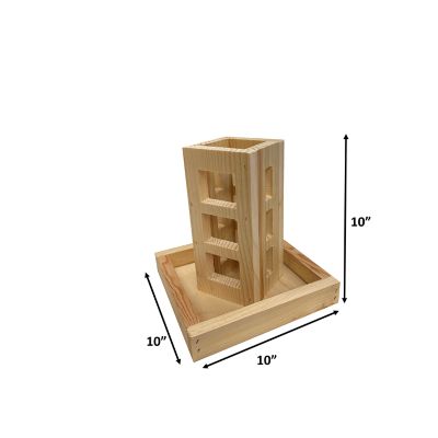 Image showing  2-in-1 Wood Rabbit Feeder
