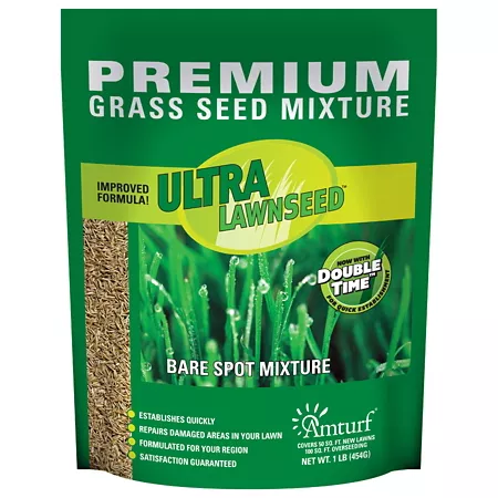 Amturf 1 lb Ultra Lawn Barespot Grass Seed Mix for Sun and Shade Grass Seed