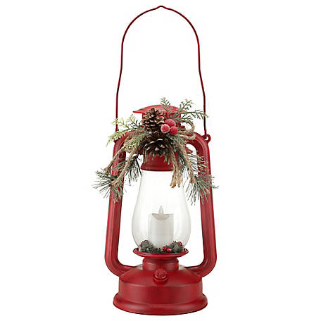 Red Shed Red Holiday Lantern