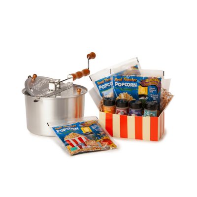 Wabash Valley Farms Whirley Pop Popcorn & Seasoning Sampler Starter Box