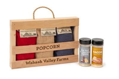 Wabash Valley Farms Triple Kernel Taste Set with Handmade Crate