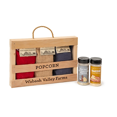Wabash Valley Farms Triple Kernel Taste Set with Handmade Crate, 38080-D