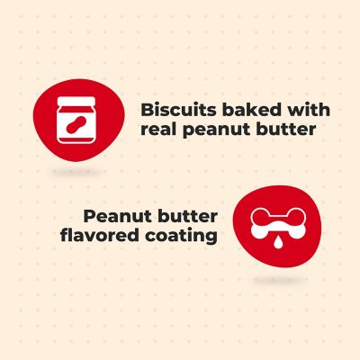 Image showing  Real Peanut Butter Flavor Dipped Baked Dog Treat Biscuits, 32 oz.