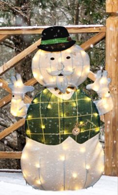 ProductWorks 32 in. Rudolph 2D Pre-Lit LED Yard Art Sam the Snowman (Printed), 56422_MYT