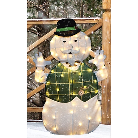 ProductWorks 32 in. Rudolph 2D Pre-Lit LED Yard Art Sam the Snowman (Printed), 56422_MYT