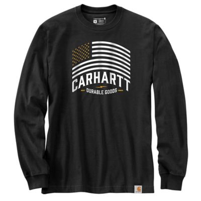 Carhartt Relaxed Fit Midweight Long-Sleeve Flag Graphic T-Shirt