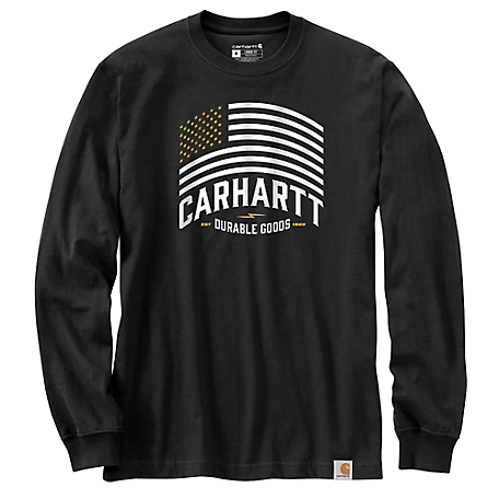 Carhartt Relaxed Fit Midweight Long-Sleeve Flag Graphic T-Shirt