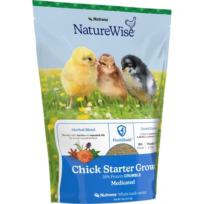 Image showing  Chick Starter Grower Medicated Chicken Feed, 7 lb. Bag