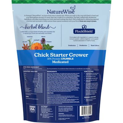 Image showing  Chick Starter Grower Medicated Chicken Feed, 7 lb. Bag