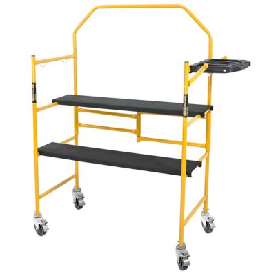 Metaltech Mini Folding Painters Scaffold with Tool Tray, 4 ft.