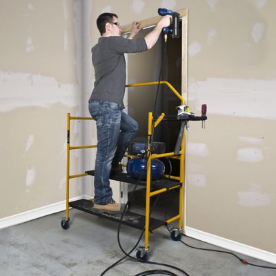 Image showing  Mini Folding Painters Scaffold with Tool Tray, 4 ft.