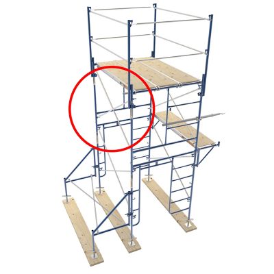 Image showing  Scaffold Cross Brace, 7 ft. x 4 ft., M-MC4884