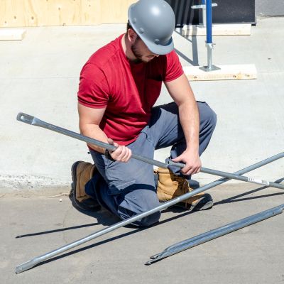 Image showing  Saferstack Galvanized Sectional Cross Brace Stabilizer, 7 ft. x 4 ft., M-MC4884JP