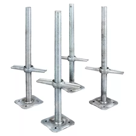 Metaltech hollow leveling jacks on base plate 4 pieces. Ladder & Scaffolding Accessories