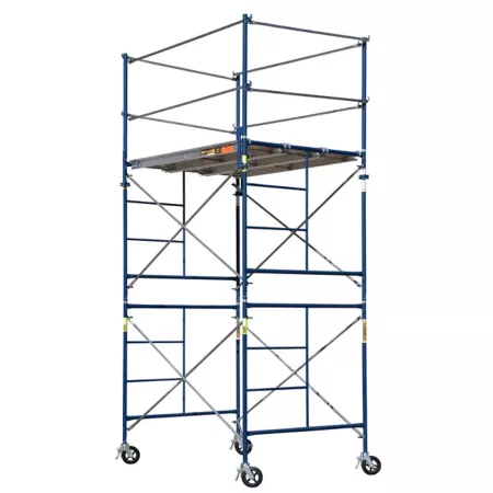 Metaltech complete scaffolding tower with guardrail and casters 10 ft. Scaffolds