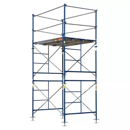 Metaltech Complete Scaffold Tower with Solid Rod Screw Jacks 10 ft Scaffolds