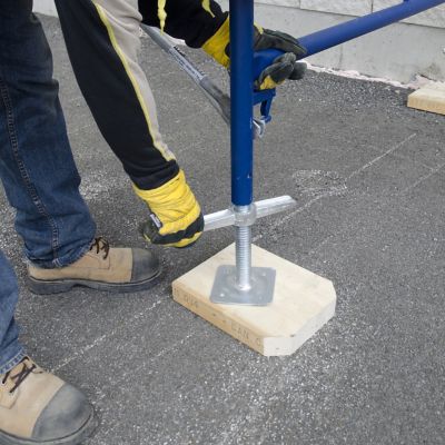 Image showing  Complete Scaffold Tower with Solid Rod Screw Jacks, 10 ft.