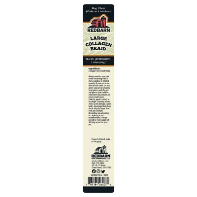 Image showing  Pet 12 in. Collagen Braided Stick Beef Flavor Dog Chew Treat