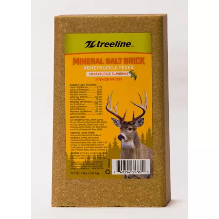 Treeline Honeysuckle Fever Mineral Salt Brick for Deer 4 lb. Game Attractants