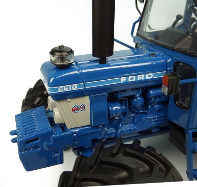 Image showing  96 pc. 1:32 Scale Ford 6610 4 WD Generation I Tractor Diecast Replica, 5.3 in. L x 2.9 in. W x 3.5 in. H