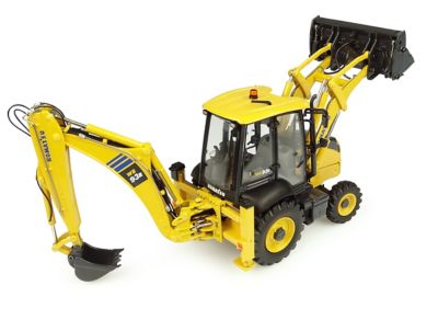 Image showing  1:50 Scale Komatsu WB93-R 2WD Backhoe Loader Diecast Replica, UH8142