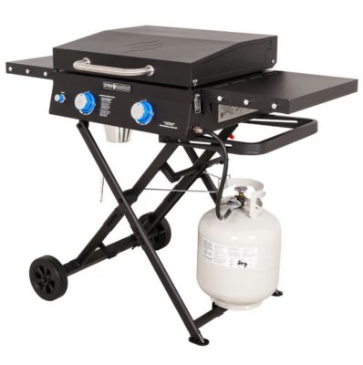 Image showing  2-Burner Portable Propane Gas Flat Top Griddle, 480 sq. in., Black
