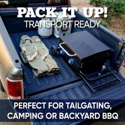Image showing 14 th Even Embers 2-Burner Portable Propane Gas Flat Top Griddle, 480 sq. in., Black