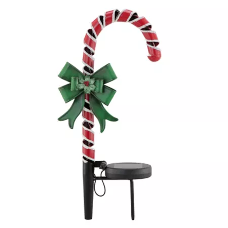 Red Shed 27 in Solar Candy Cane Pathway Stake Decorative Garden Stakes