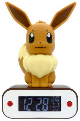 Teknofun Pokemon Eeeve Light-Up 3D Figure Digital Alarm Clock Lamp, TF811370