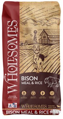 Wholesomes Adult Bison and Rice Recipe Dry Dog Food, 35 lb. Bag