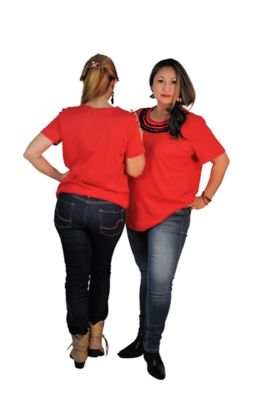 Image showing  Ric Rac Pom Pom Crew Neck Short Sleeve Knit Top