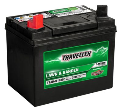 Traveller Powered by Interstate 12V 350 CCA Rider Mower Battery, U1L350