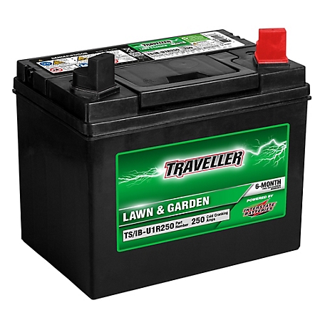 Traveller Powered by Interstate 12V 250 CCA Rider Mower Battery, U1R250