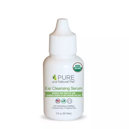 Certified Pure Natural Organic Ear Cleansing Serum for Pets PN240 Dog Ear Care