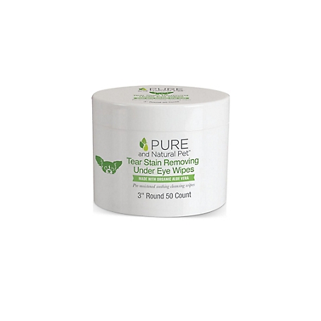 Pure and Natural Pet Tear Stain Removing Under Eye Wipes, PN279