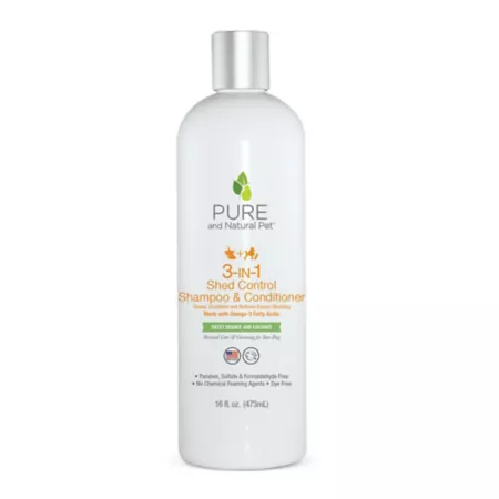 Pure and Natural Pet 3-in-1 Pet Shampoo and Conditioner Sweet Orange and Coconut 16 oz. Dog Shampoos & Conditioners