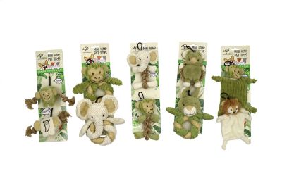 Petique Mini Hemp Chunky Monkey and Elephant Dog Toys