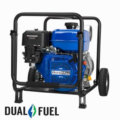 DuroMax 301cc 4 in. Dual Fuel Semi-Trash Water Pump, XP904WX