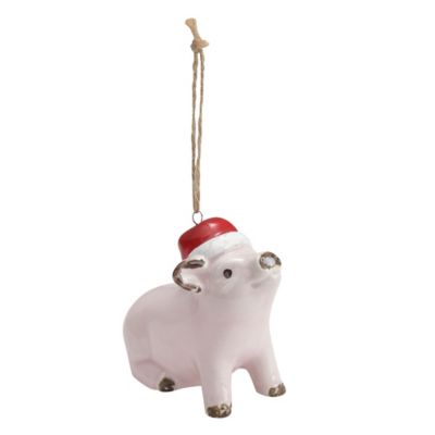 Red Shed Ceramic Pig Ornament