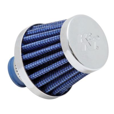 K&N Vent Air Filter: Flange Diameter: 0.375 in., Filter Height: 1.75 in., Flange Length: 0.5 in., Shape: Breather, 62-1600BL