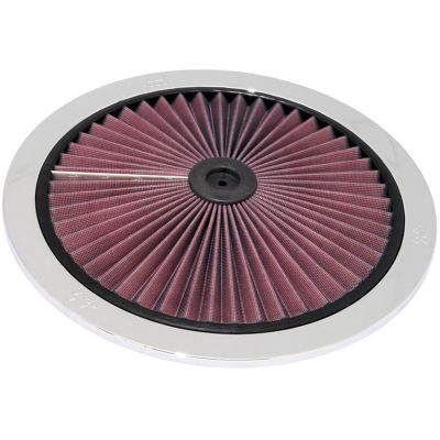 K&N X-Stream Top Filter: Washable, Replacement Engine Filter: Filter Height: 1 In, Shape: Round Lid, 66-1401XP
