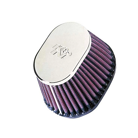 K&N Universal Air Filter: Flange Diameter: 2.125 In, Filter Height: 2.75 In, Flange Length: 0.625 In, Shape: Oval, RC-0981