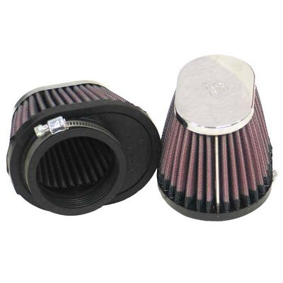 Image showing  RC-0982 Motorcycle Universal Chrome Air Filter, Black