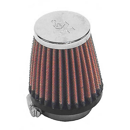 K&N Universal Air Filter: Flange Diameter: 1.5 In, Filter Height: 3 In, Flange Length: 0.6 In, Shape: Round Tapered, RC-2290