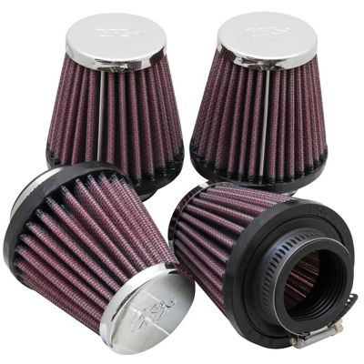 K&N Motorcycle Universal Chrome Air Filters, 4-Pack