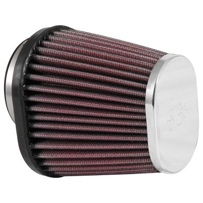 K&N Universal Air Filter: Flange Diameter: 2.125 In, Filter Height: 4 In, Flange Length: 0.625 In, Shape: Oval, RC-2890
