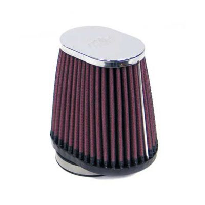 K&N 4 in. Universal Oval Air Filter, 2.125 in. x 0.625 in. FLG, RC-2900