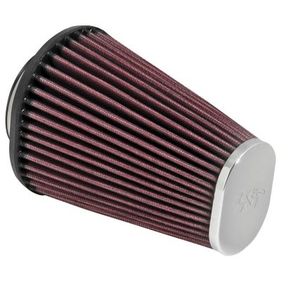 K&N Universal Air Filter, Flange Diameter: 2.4 in., Filter Height: 6 in., Flange Length: 0.6 in., Shape: Oval Straight, RC-3680