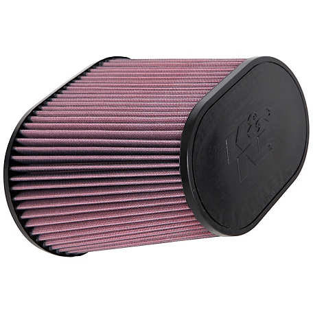 K&N Universal Air Filter: Flange Diameter: 4 In, Filter Height: 7.5 In, Flange Length: 1.5 In, Shape: Oval Tapered, RE-1040